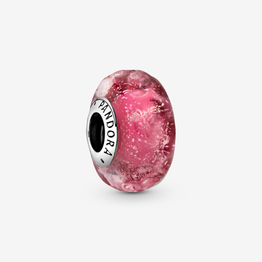 Charm Cristal de Murano Rosa