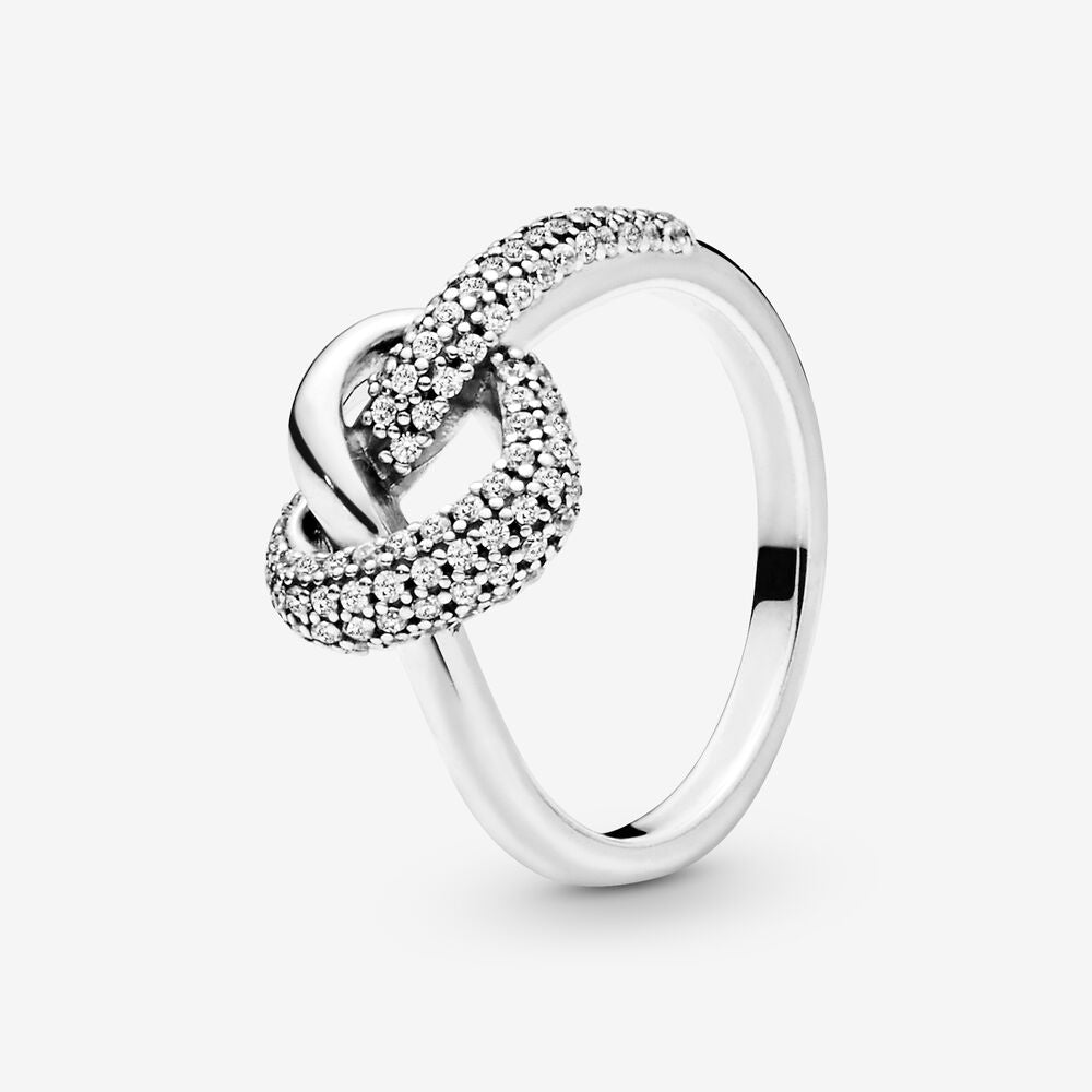 [198086CZ_5] Anillo Corazones Anudados Brillantes (5 (50))