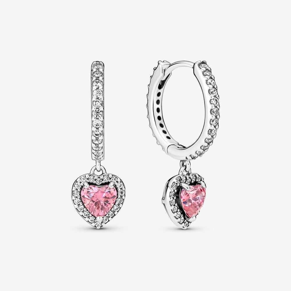 [291445C01] Aretes de Aro Corazón Brillante