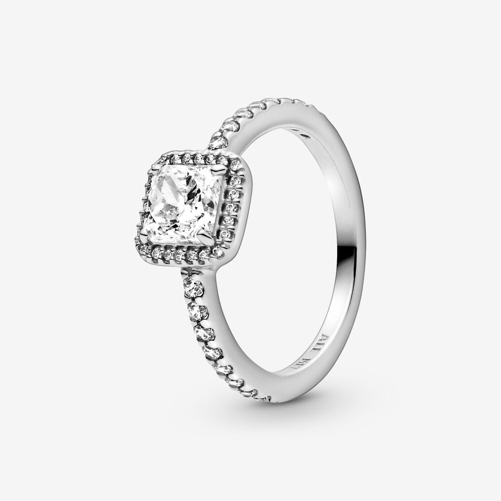Anillo Cuadrado Brillante