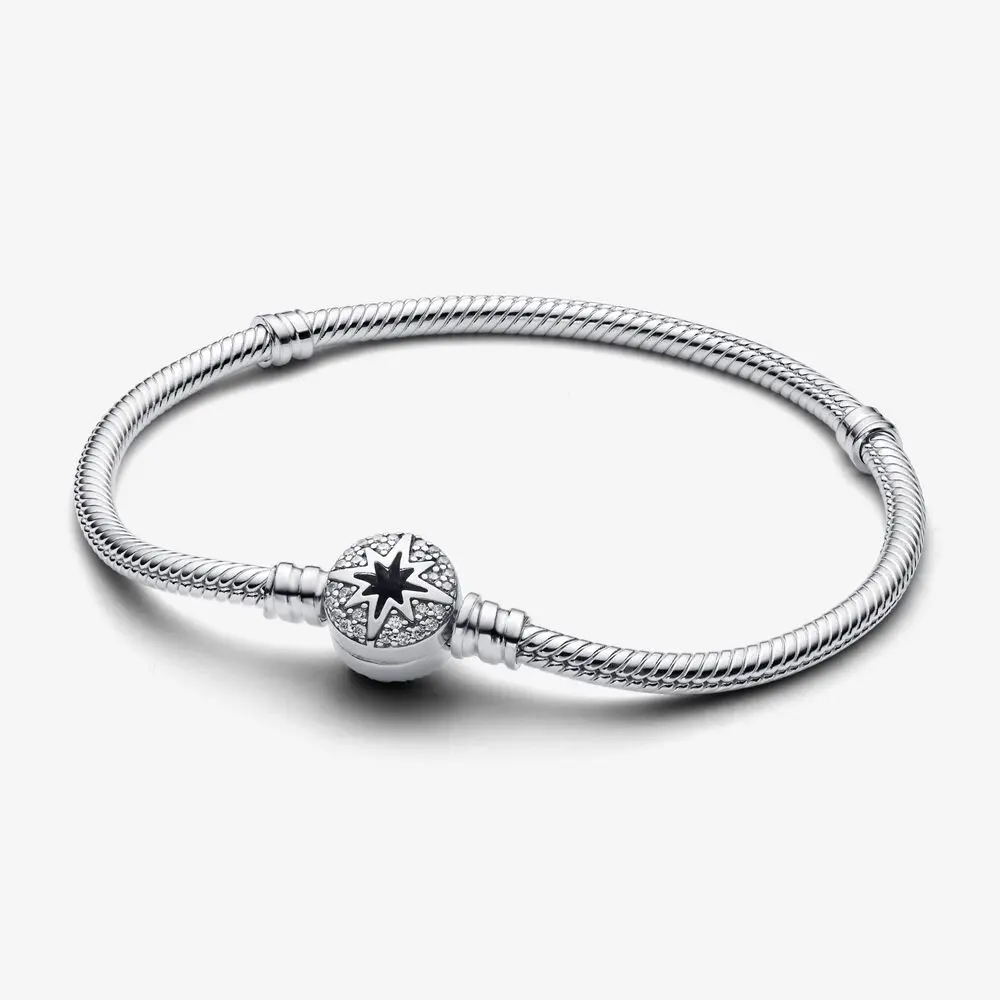 Pulsera Cadena de Serpiente con Broche de Estrella Polar