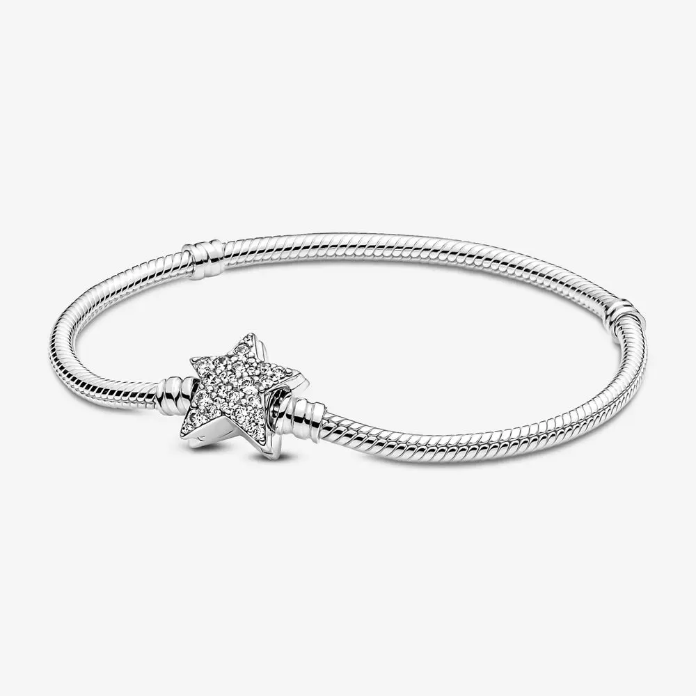 [599639C01_16] Pulsera Cadena de Serpiente con Broche de Estrella (16)