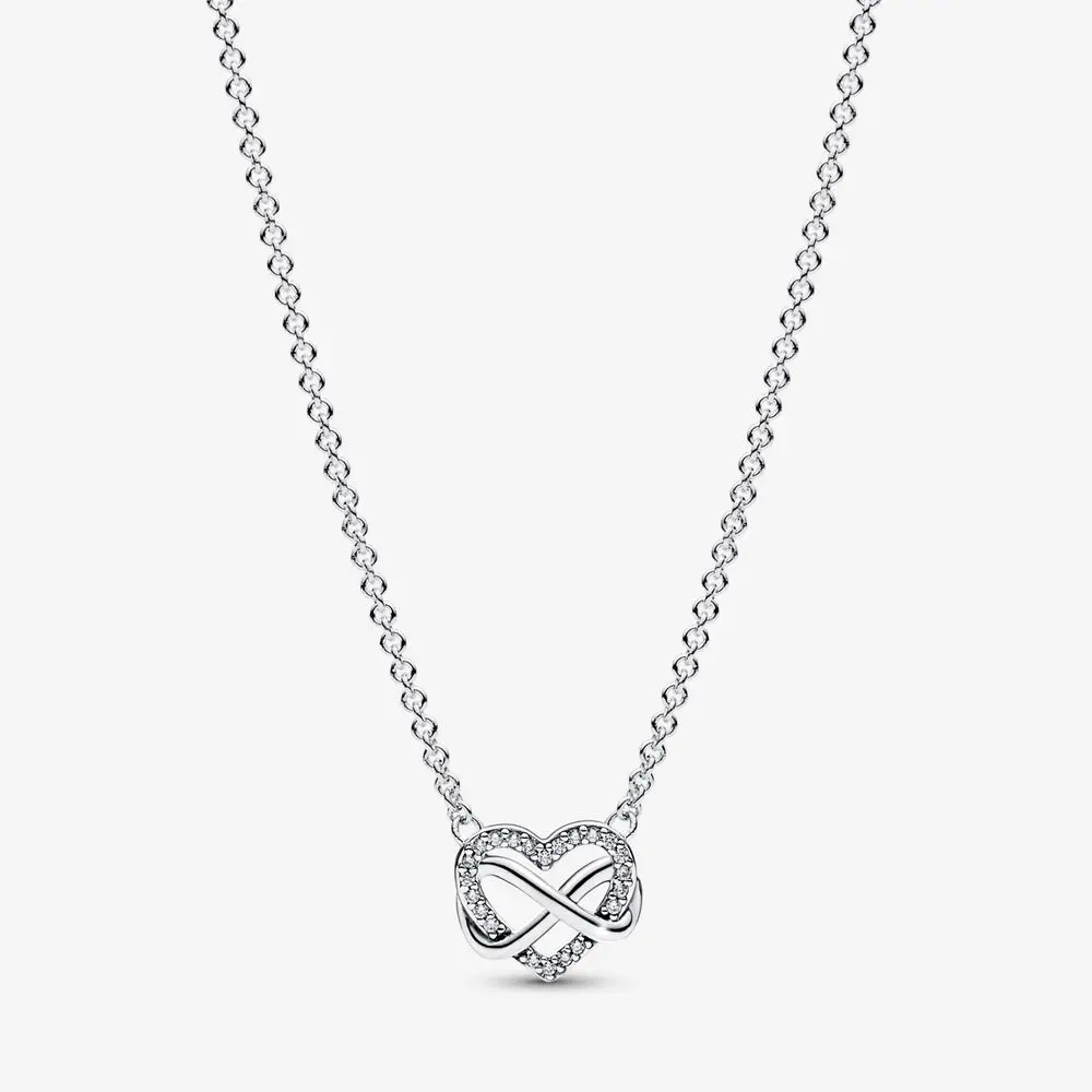 [392666C01] Collar Corazón Infinito Brillante