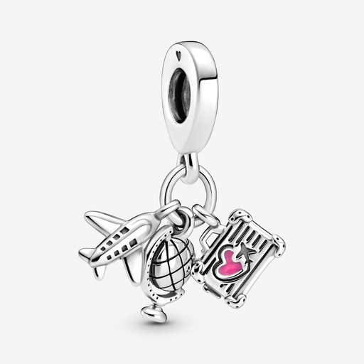 [799435C01] Charm Colgante Triple Avión, Globo y Maleta