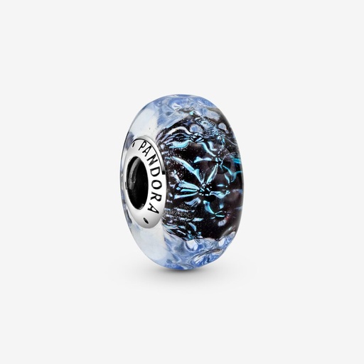 [798938C00] Charm Cristal de Murano Azul Oscuro