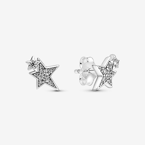 [290012C01] Aretes de Botón Estrellas Brillantes