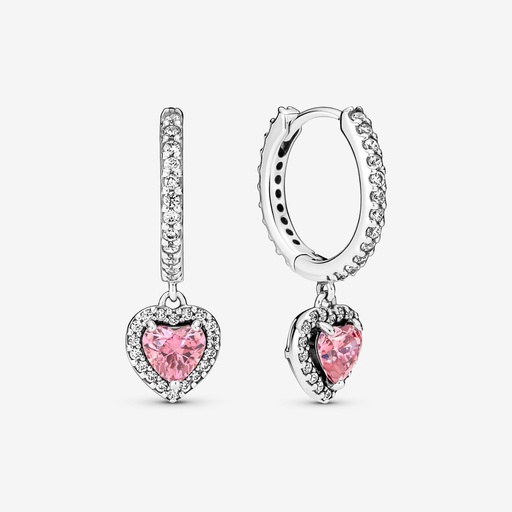 [291445C01] Aretes de Aro Corazón Brillante