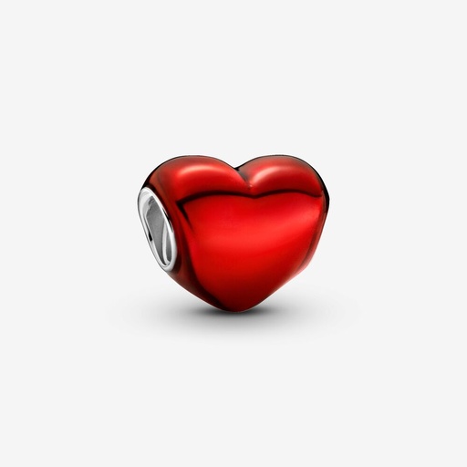 [799291C02] Charm Corazón Rojo Metálico 