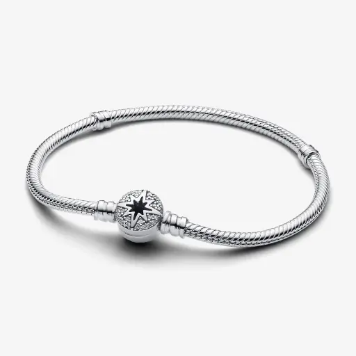 Pulsera Cadena de Serpiente con Broche de Estrella Polar