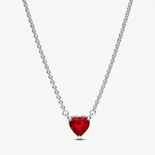 [392542C01] Collar Corazón Rojo Brillante