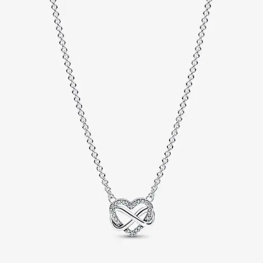 [392666C01] Collar Corazón Infinito Brillante