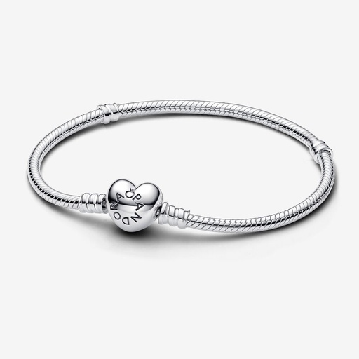 Pulsera Cadena de Serpiente con Broche de Corazón